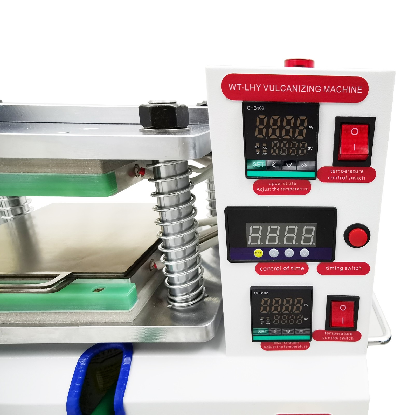 110V 1500W Vulcanizing Machine 50-350℃ Desktop Flat Plate for Rubber Plastic