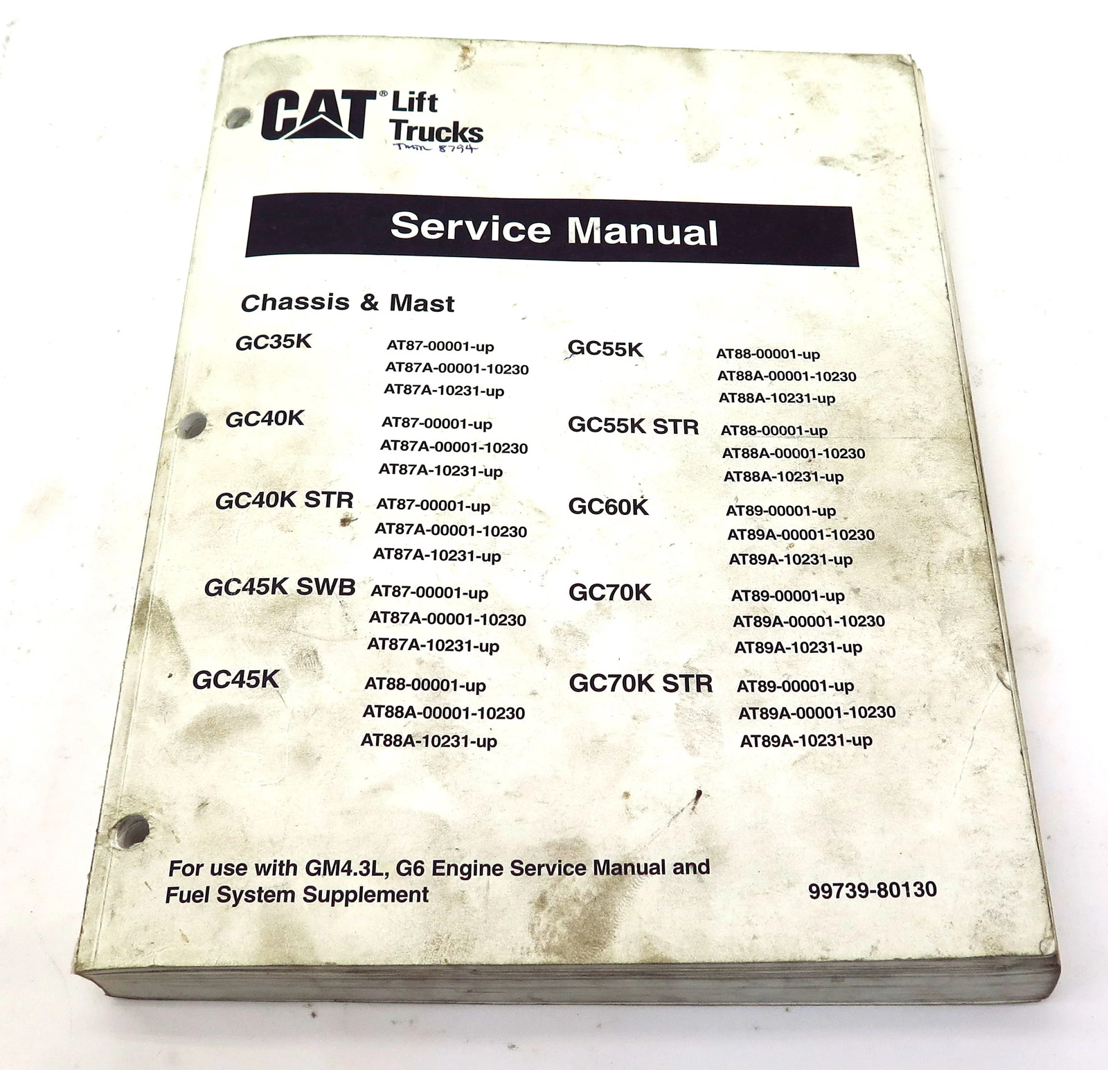 Caterlillar Lift Truck Service Manual 99739-80130