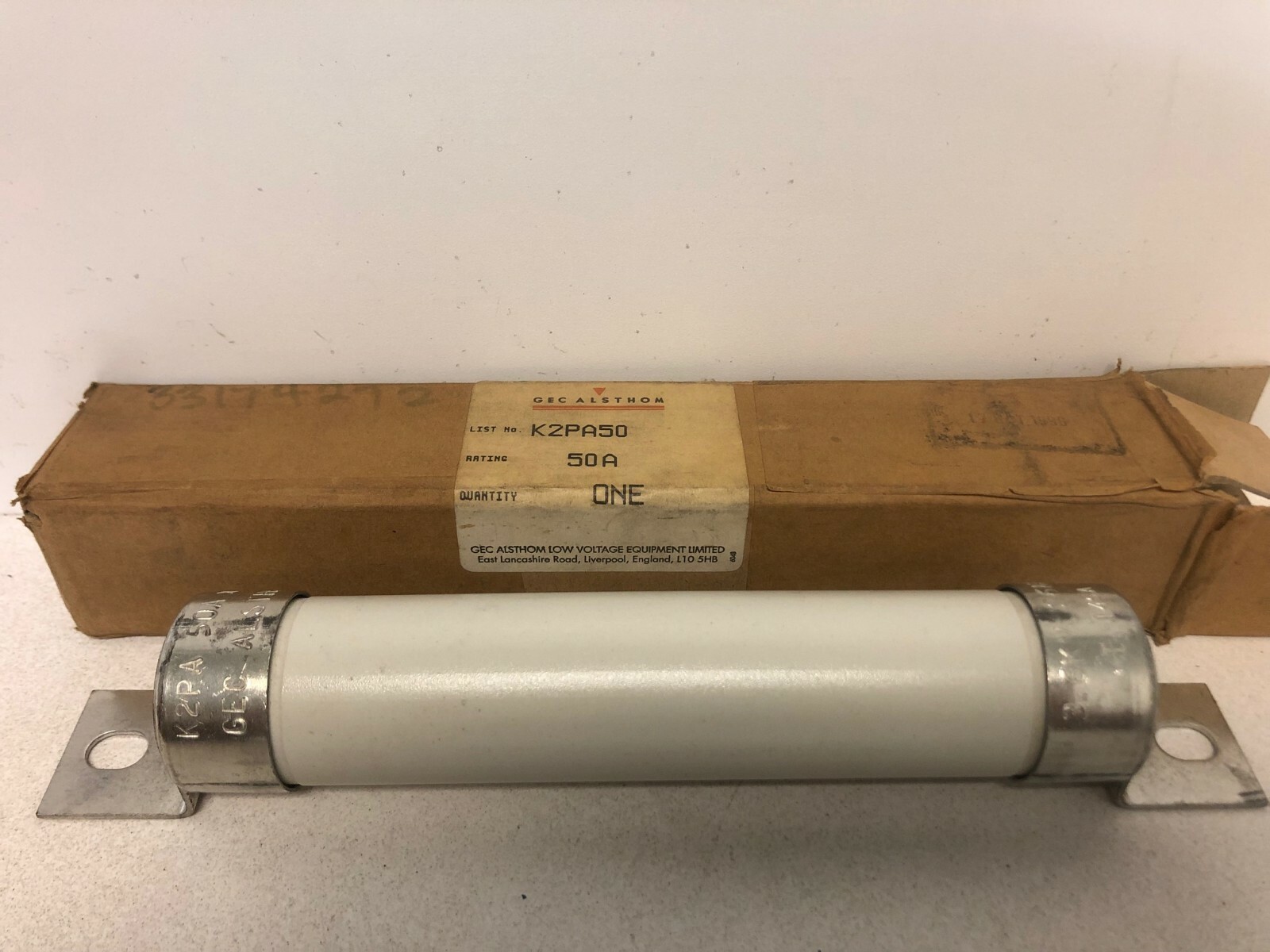 NEW OLD STOCK! GEC ALSTHOM 50A FUSE K2PA50