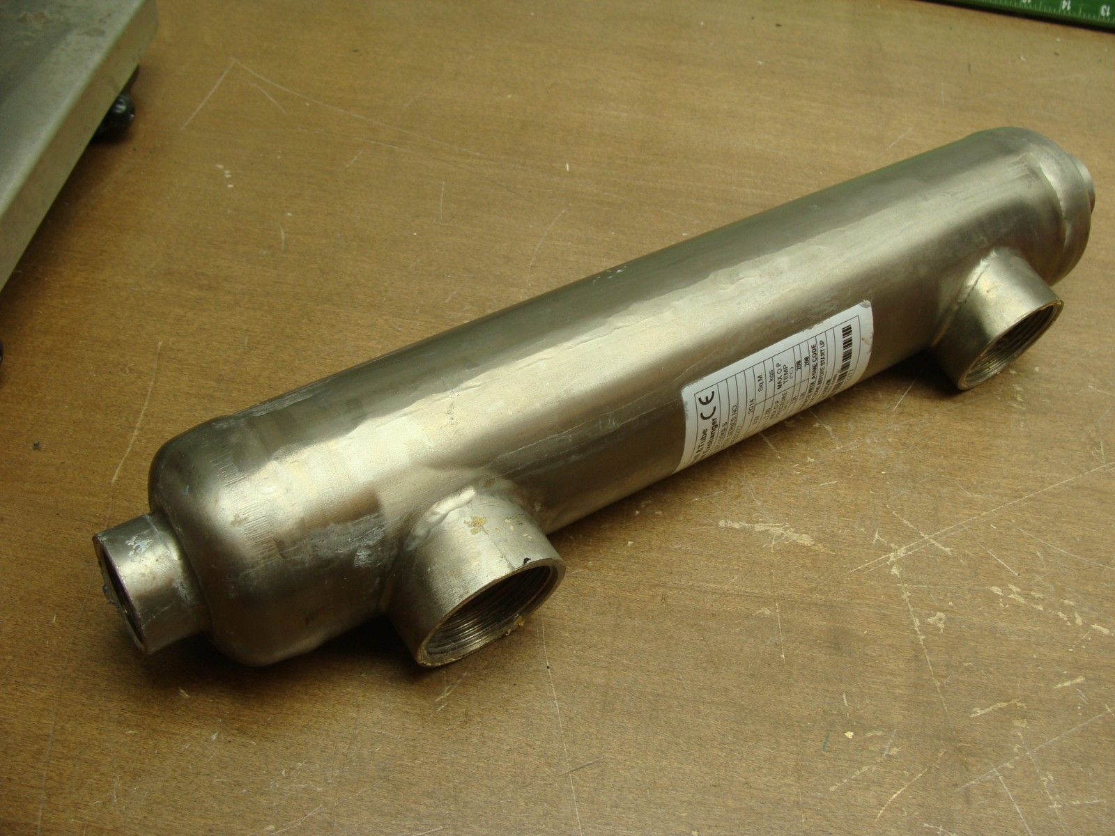 AB TITANIUM SHELL & TUBE HEAT EXCHANGER SP-155KTI-S 155,000 BTU/HR