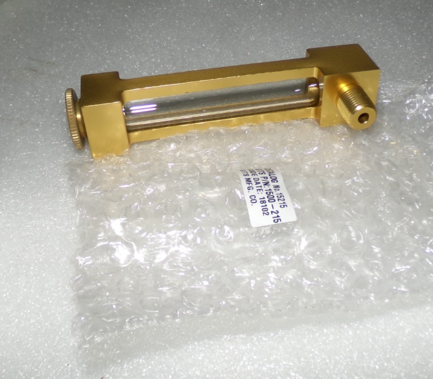 Gits 15215 Liquid Level Gauge Aluminum Gold Anodize Glass 1/4-18 Thread 5″ H NEW