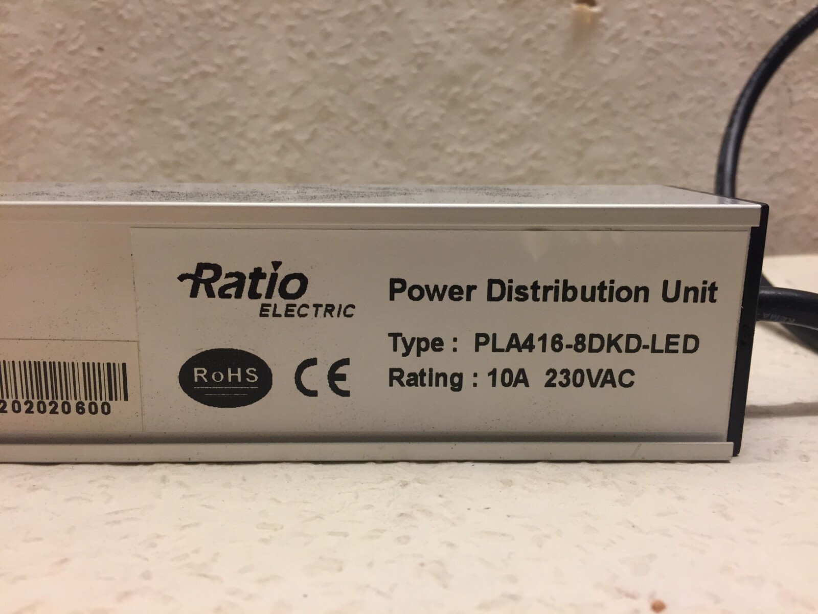 Plenty PLA416-8S 8 x EU Connectors 16A 230VAC 19″ 1U Power Distrubition Unit