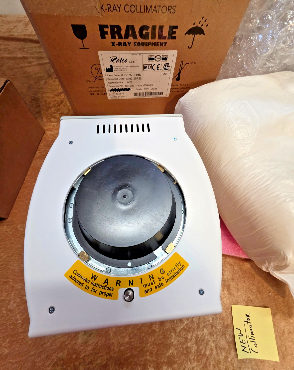 Ralco 6693-25F2L Sedecal 451213459012 MD Collimator R 221/A DHHS GE Philips Xray