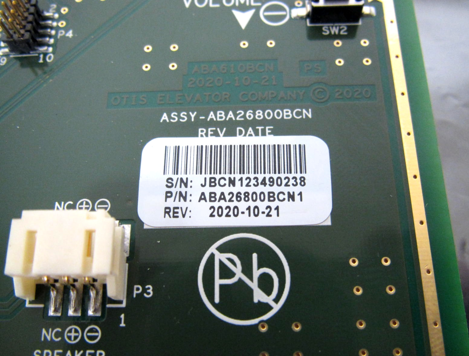 New Otis ABA26800BCN1 / ABA26800BCN / ABA610BCN Elevator LCD Screen / Display