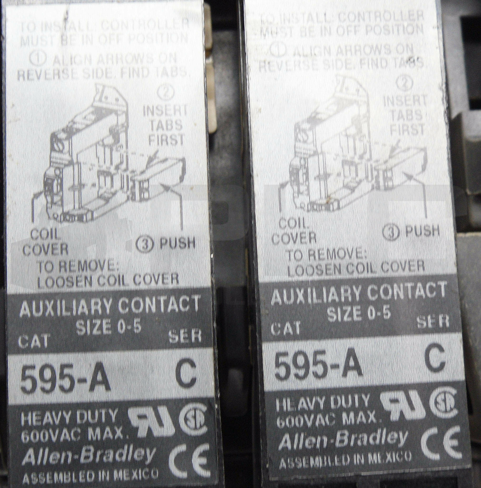 ALLEN BRADLEY 509-AOD /B STARTER W/ 42185-800-01 W/ CB236 COIL W/ 595-A /C