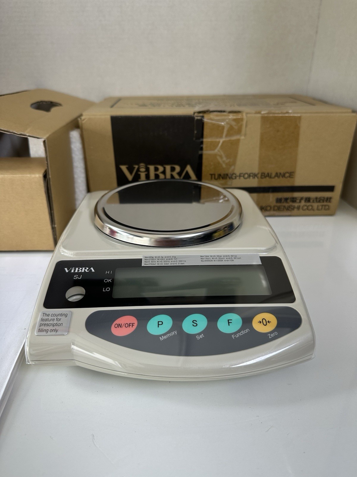 NEW Shinko Denshi Vibra SJ-420NT Turning-Fork Precision Balance
