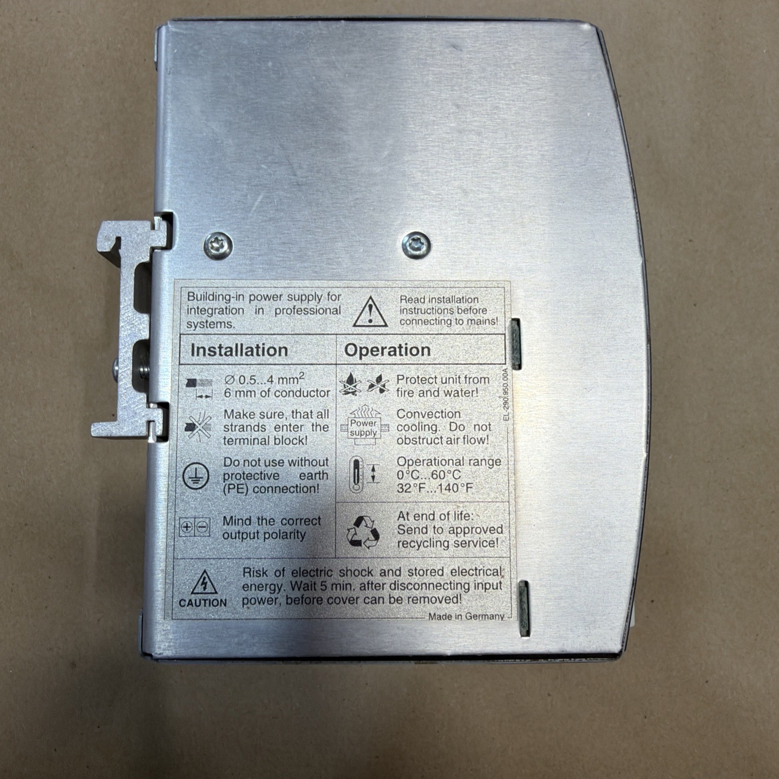 Sola SDN 10-24-100P Power Supply 115/230 Vac 24 Vdc / 10A