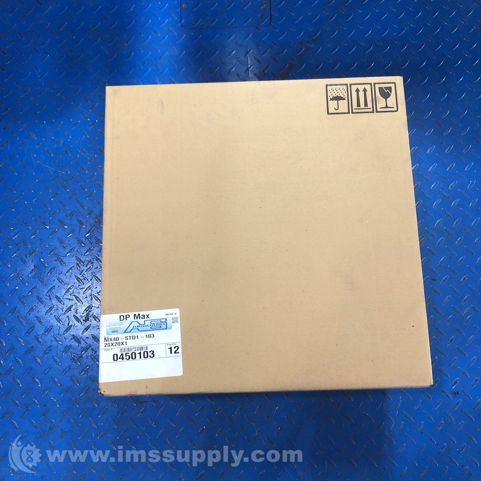 Airguard MX40-STD1-103 Box of 12 20x20x1 Pleated Air Filters FNFP
