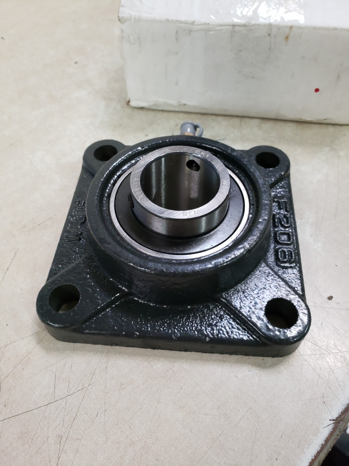 Dayton 4 Bolt Flange Bearing, Ball, 1-3/16in Bore 3FCX6 Cast Iron Grey