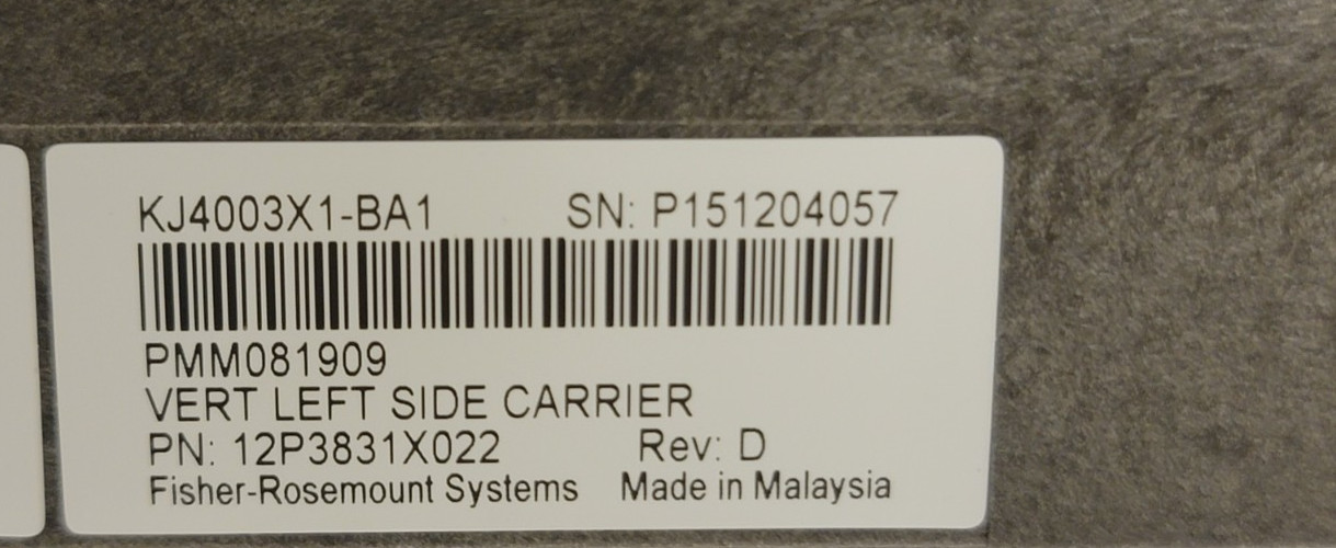 New Open Box Emerson KJ4003X1-BA1 8-W VerticalPLUS I/O Carrier Left