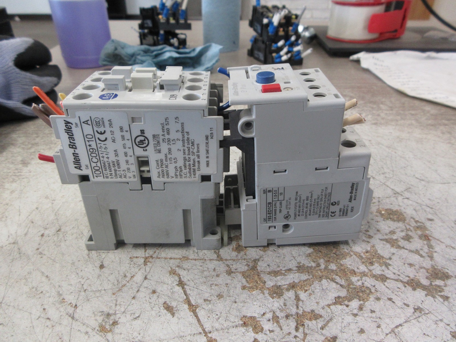 Allen-Bradley Starter 100-C09*10/193-ED1CB 120V Coil Trip: 1-5A Used