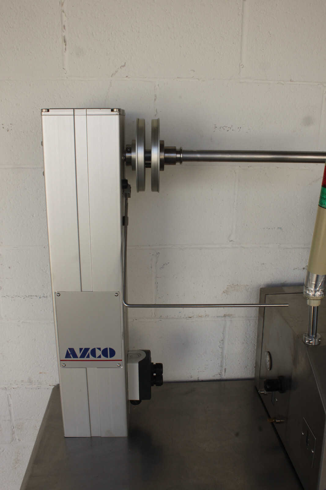 (3) AZCO CORP SUR-PAK SP-4D POUCH DISPENSER & (1) WINDER UNWINDER LOT AS-IS
