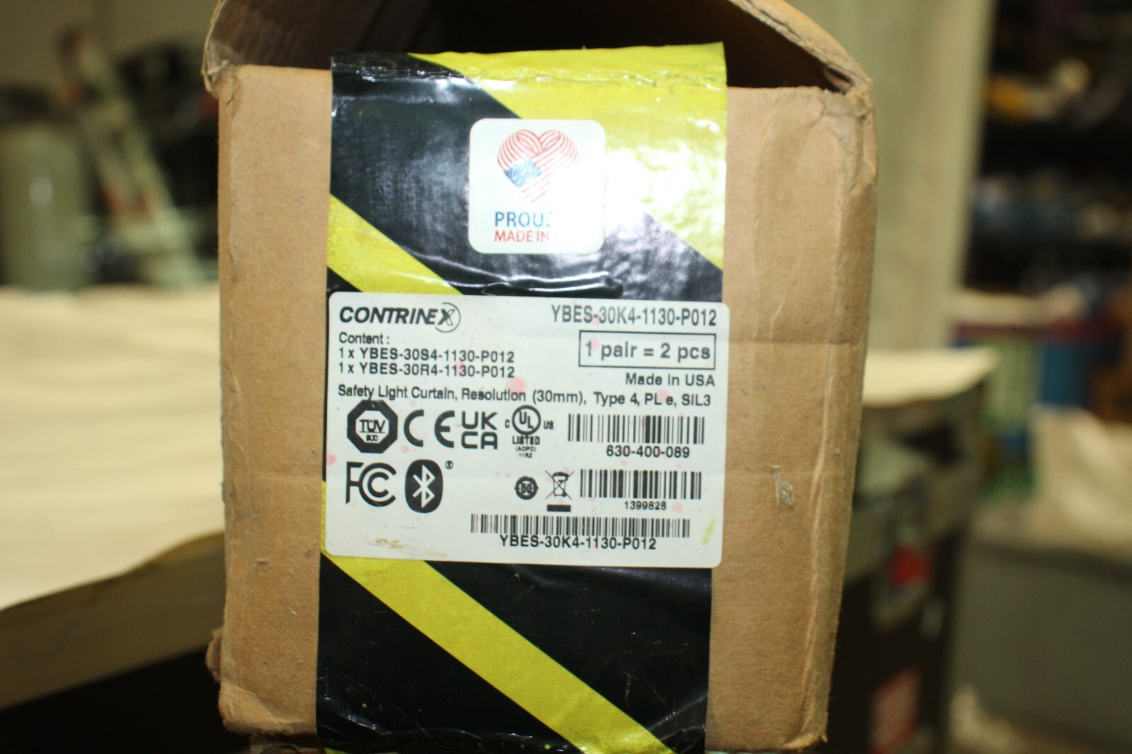 NEW Contrinex Safety Light Curtain Hand Resolution 30mm Set YBES-30K4-1130-P012