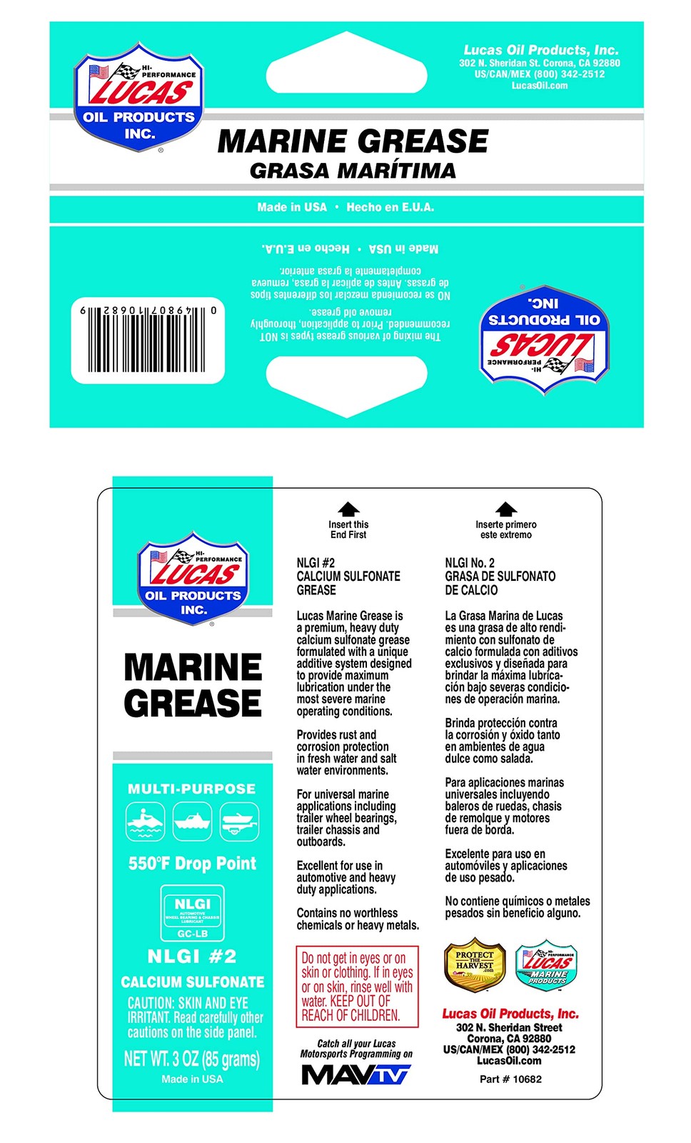 Lucas Oil 10682 Marine Grease 3 Ounce Combo Pack 3 Ounce, Multi