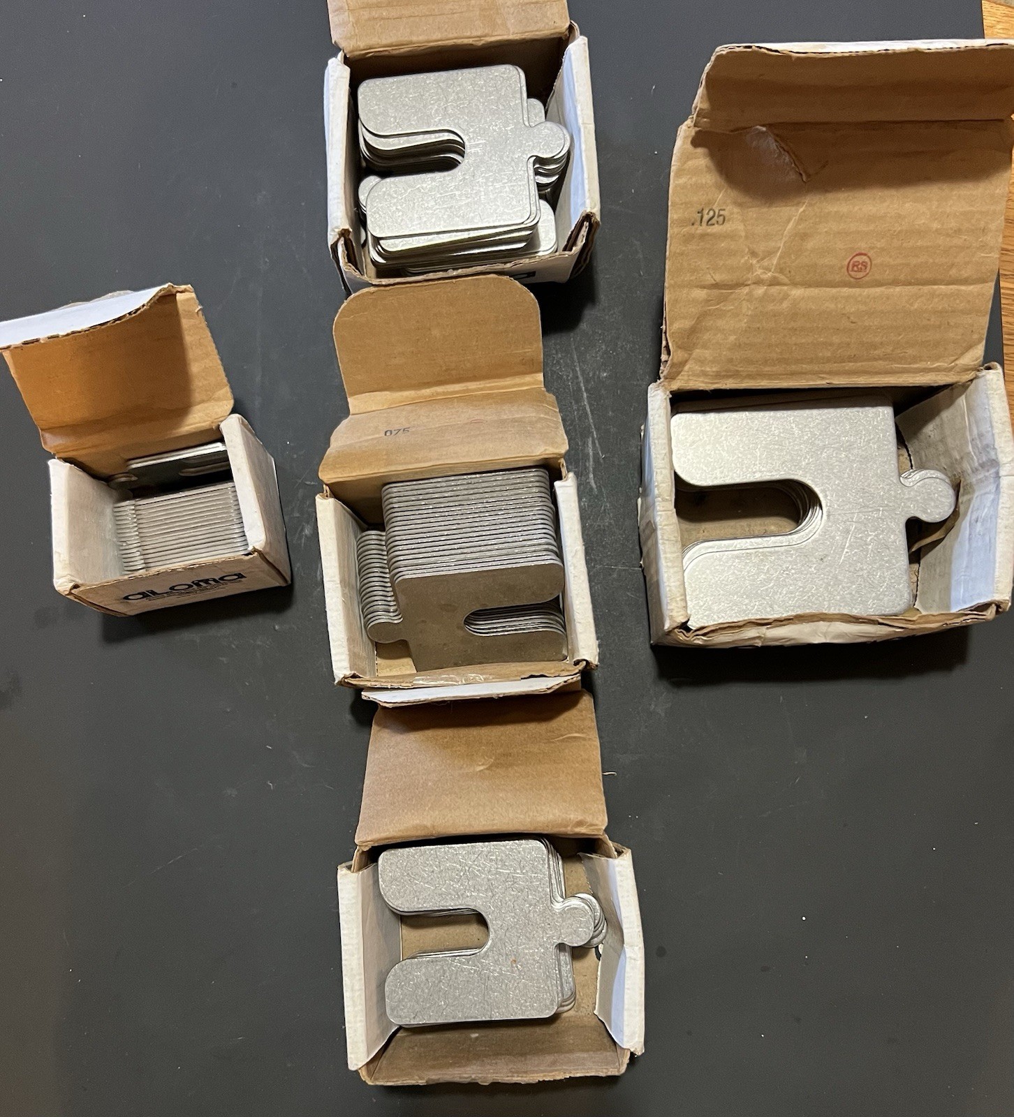 Aloma Shims SEVEN Boxes Multiple sizes and thicknesses. BRAND NEW