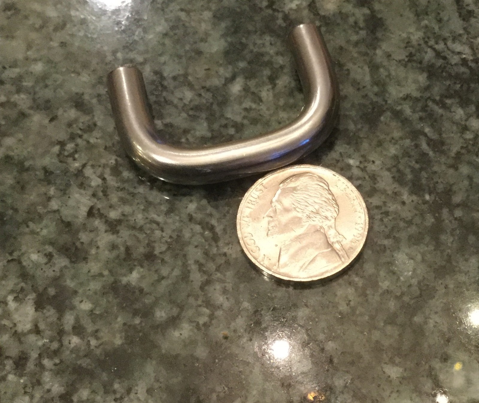 4 pieces RAF electronics stainless rectangle loop handle pull 1 1/2 x 1 high