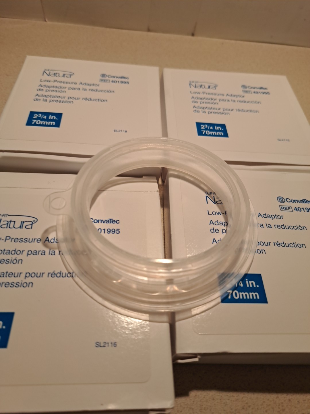 BRAND NEW CONVATEC NATURA SUR-FIT LOW PRESSURE ADAPTOR #401995 (Lot Of 4) 70mm