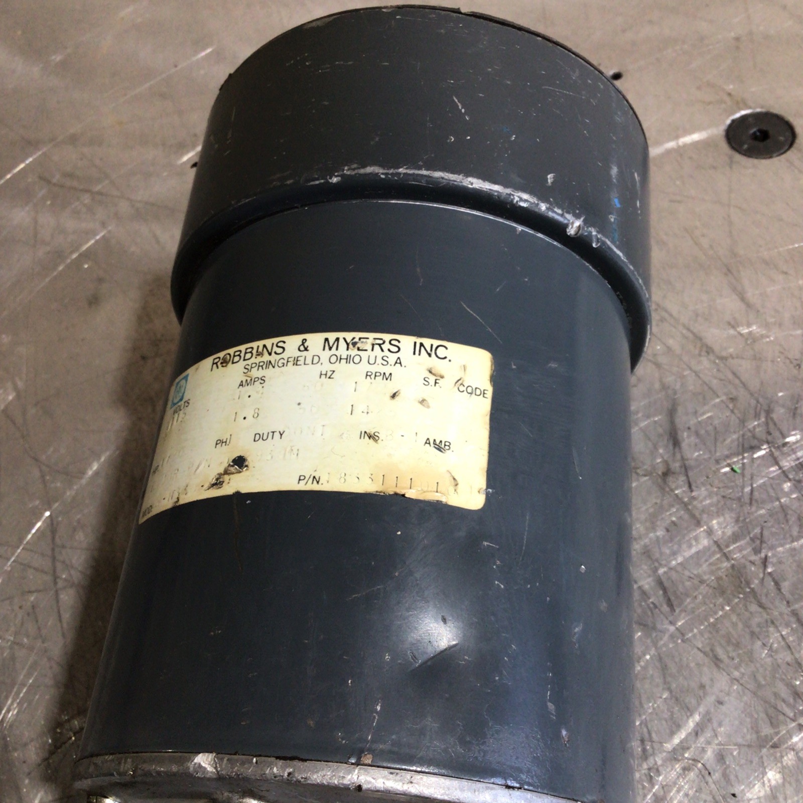 Robbins & Myers Lubricating Pump Motor