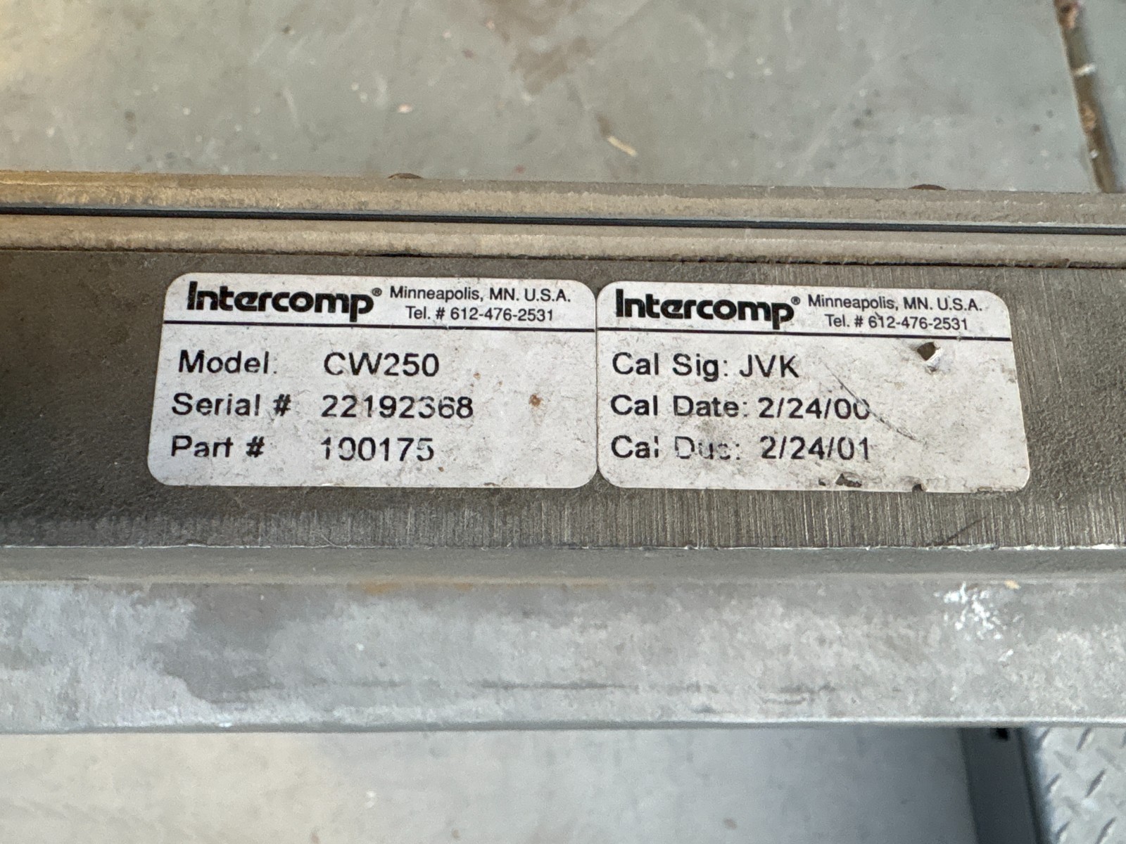 2 Lot – Intercomp CW250 Platform Scale RFX 500×0.2 lb With Ramp