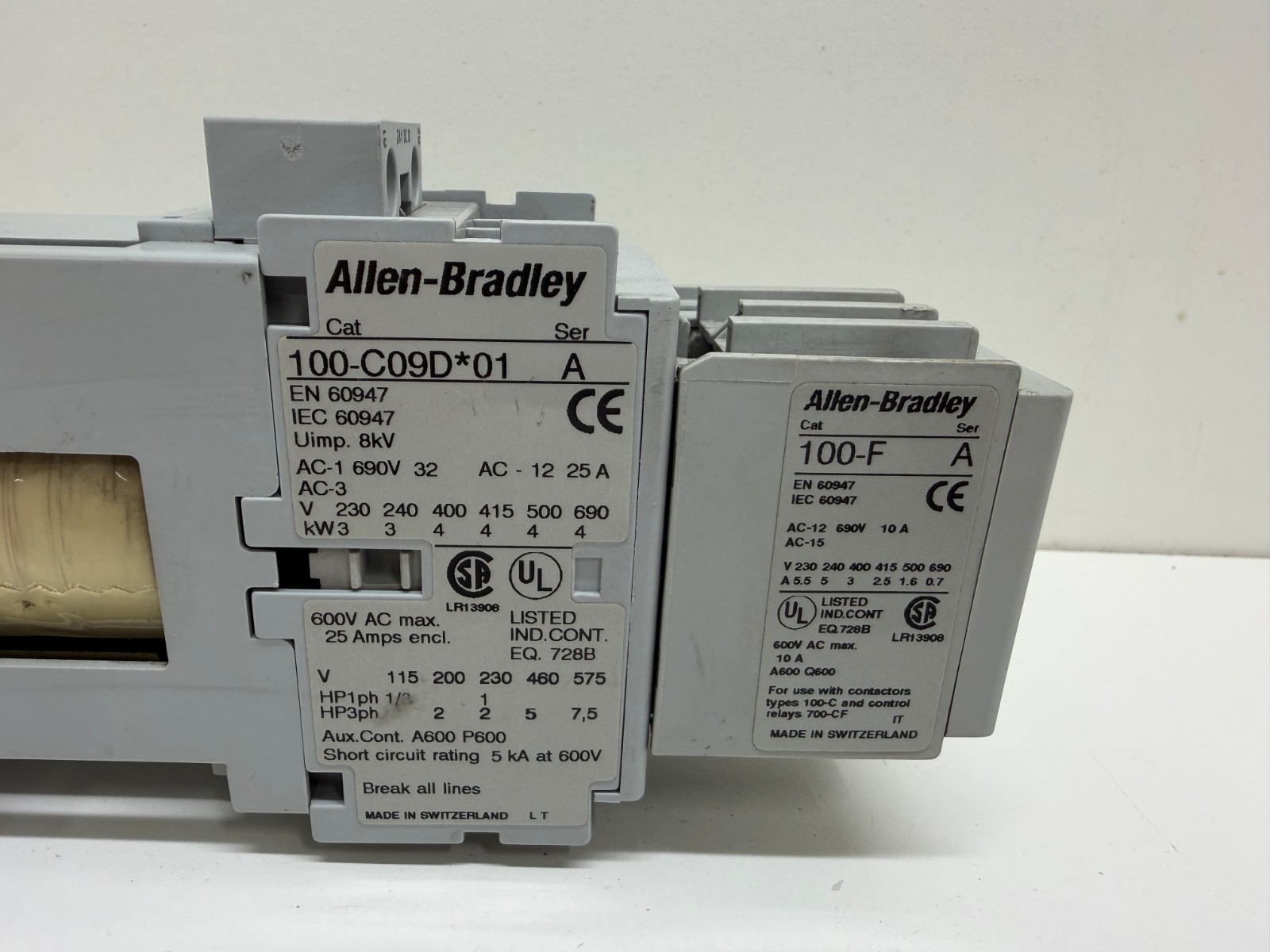 GOOD USED! ALLEN-BRADLEY 24V SER. A CONTACTOR W/100-F 100-C09D01