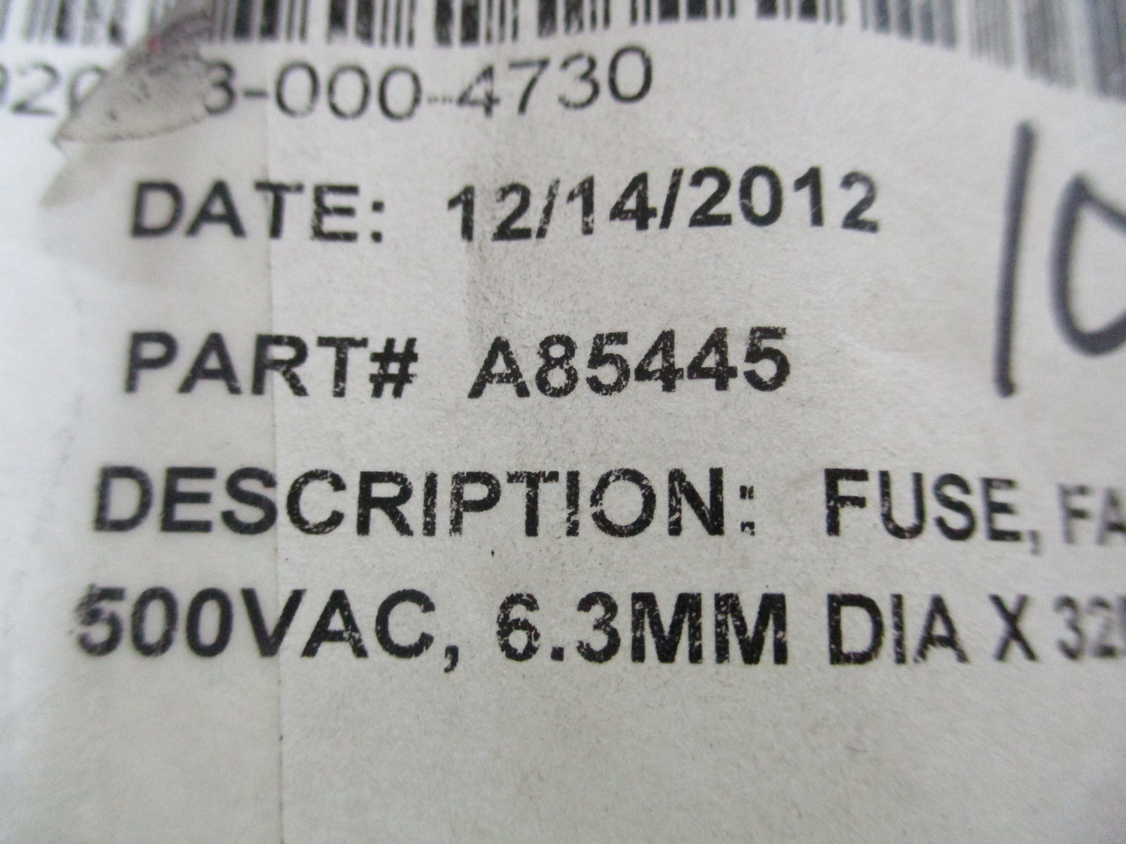 Ferraz Shawmut A085445 Fuse 500V FA 6.3A (Pack of 6)