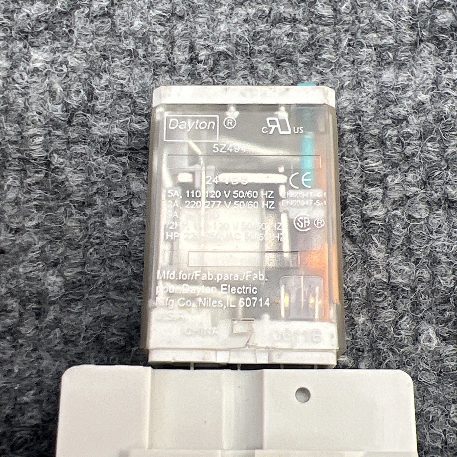Lot Of 3 – Dayton 5Z494 Relay 15A 110-120V With 6JG21 Base New Other