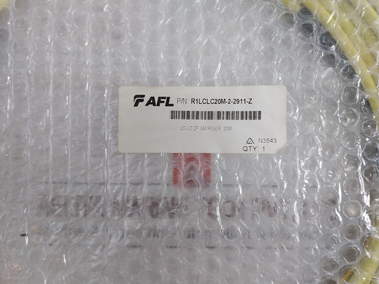 AFL R1LCLC20M-2-2911-Z Duplex Single Mode Fiber Optic Patch Cable 20M