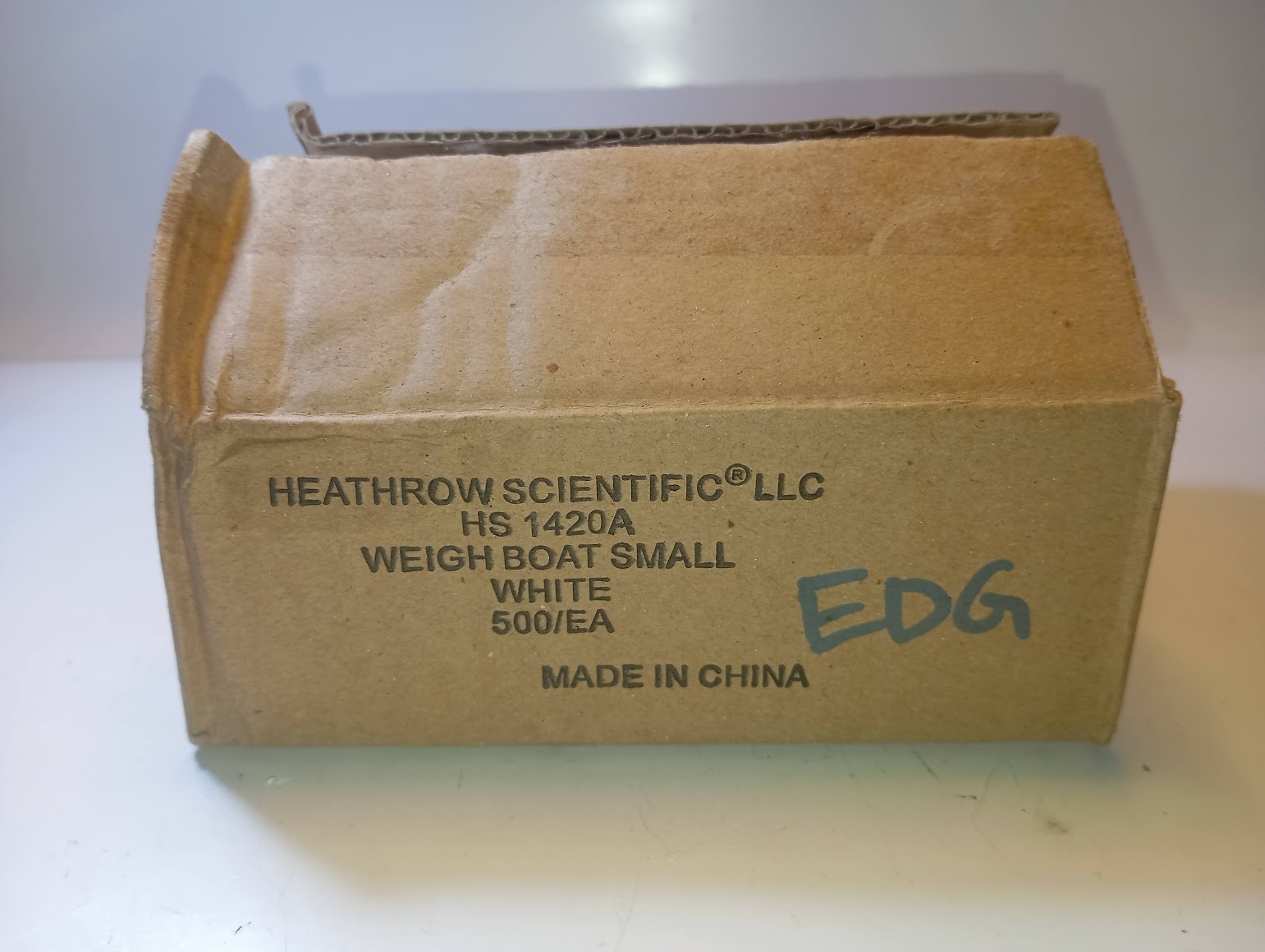 Heathrow Scientific HS1420A Weigh Boats Small White 46mm Lab Pack of 500 NEW