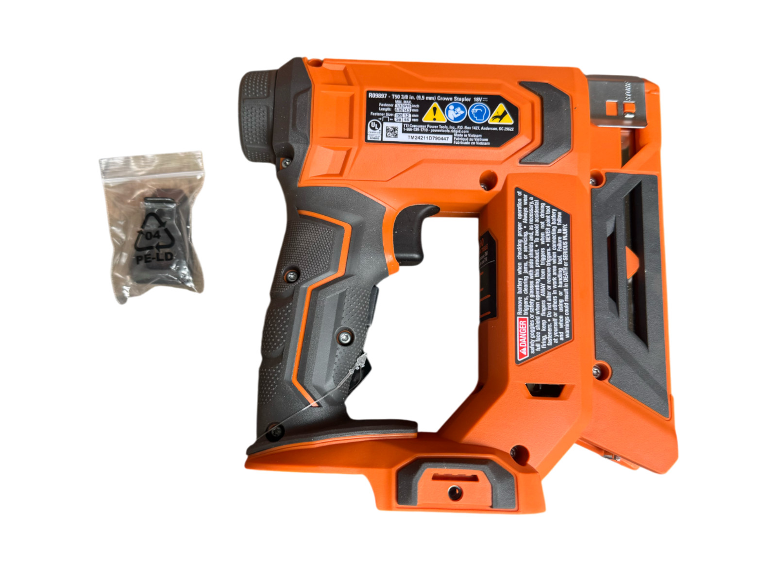 Ridgid R09897B 18V Cordless 3/8-inch Crown Stapler (Tool-Only) Open box