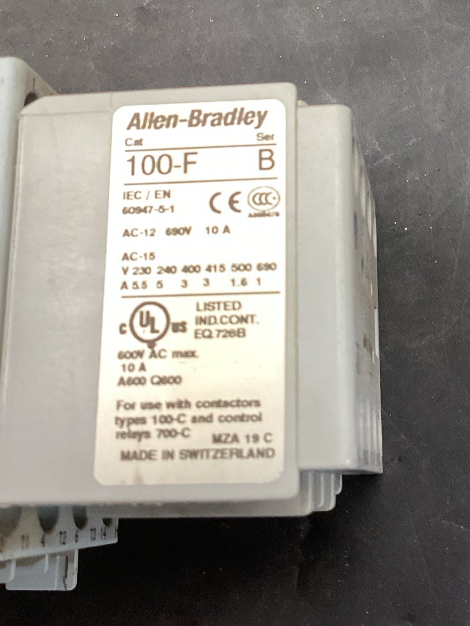 Allen Bradley, 100-C09D*10, Ser A, Control Relay With 100-F