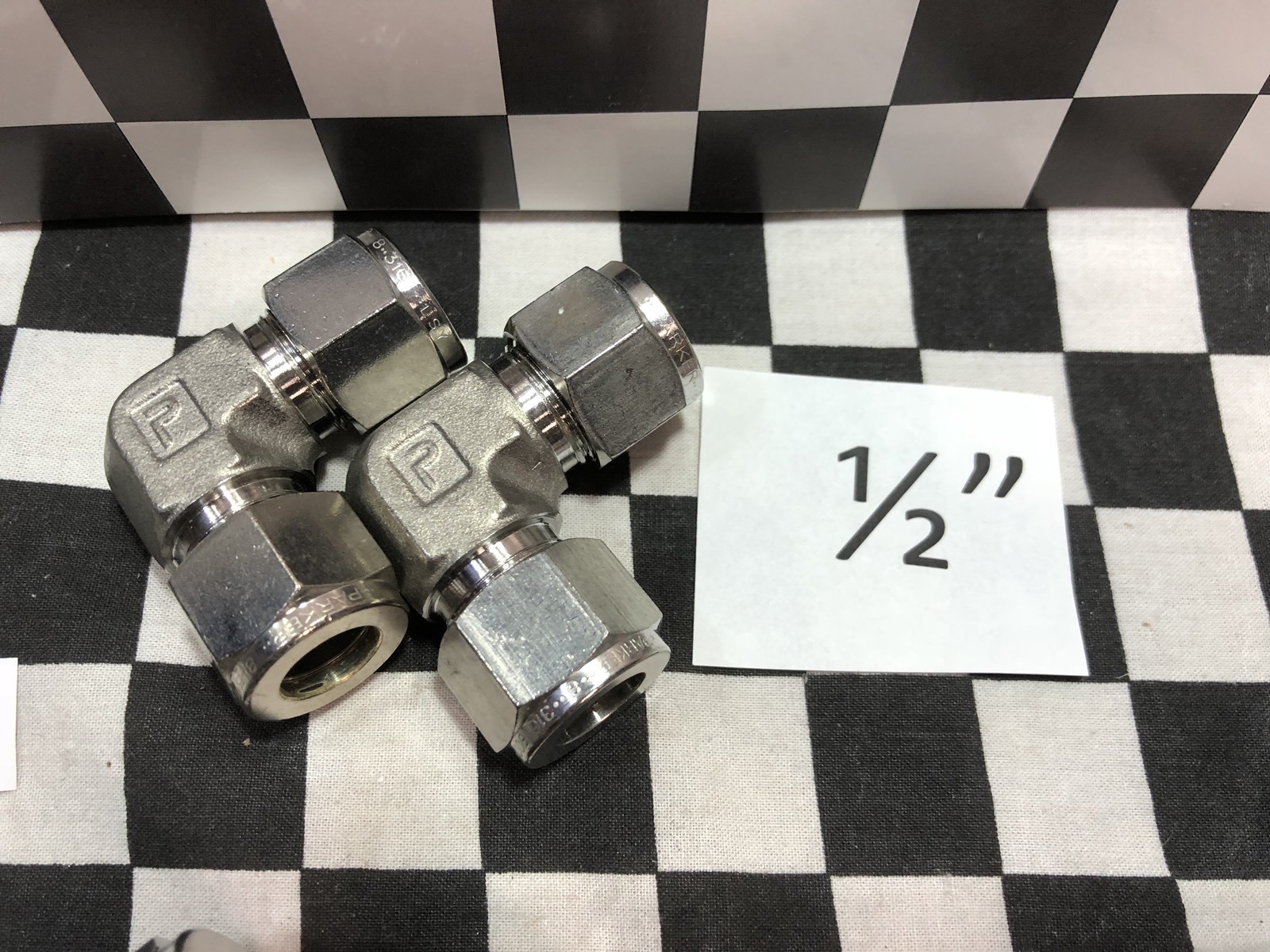4X PARKER ELBOW UNION 1/2″ – 3/4″, 8EE8-316, 12EE12-316, SHIPSAMEDAY#1622C7