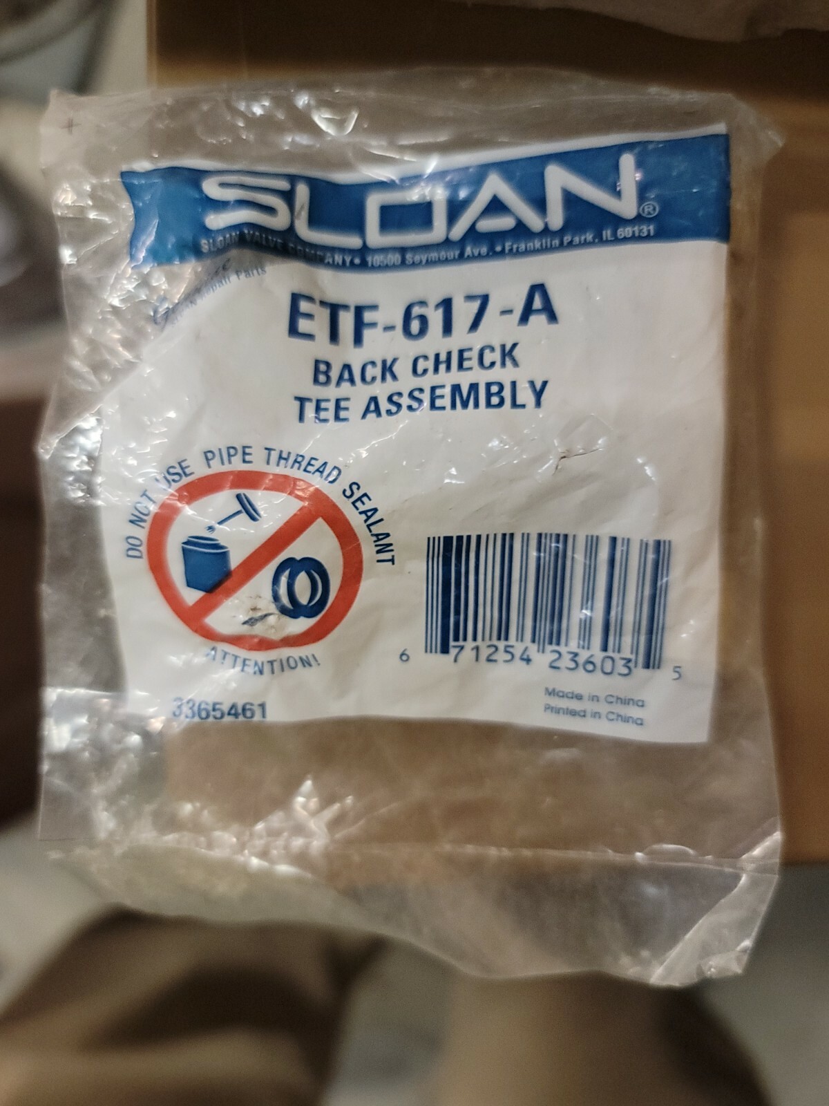 3/8″ ETF-617-A BACK CHECK TEE ASSEMBLY