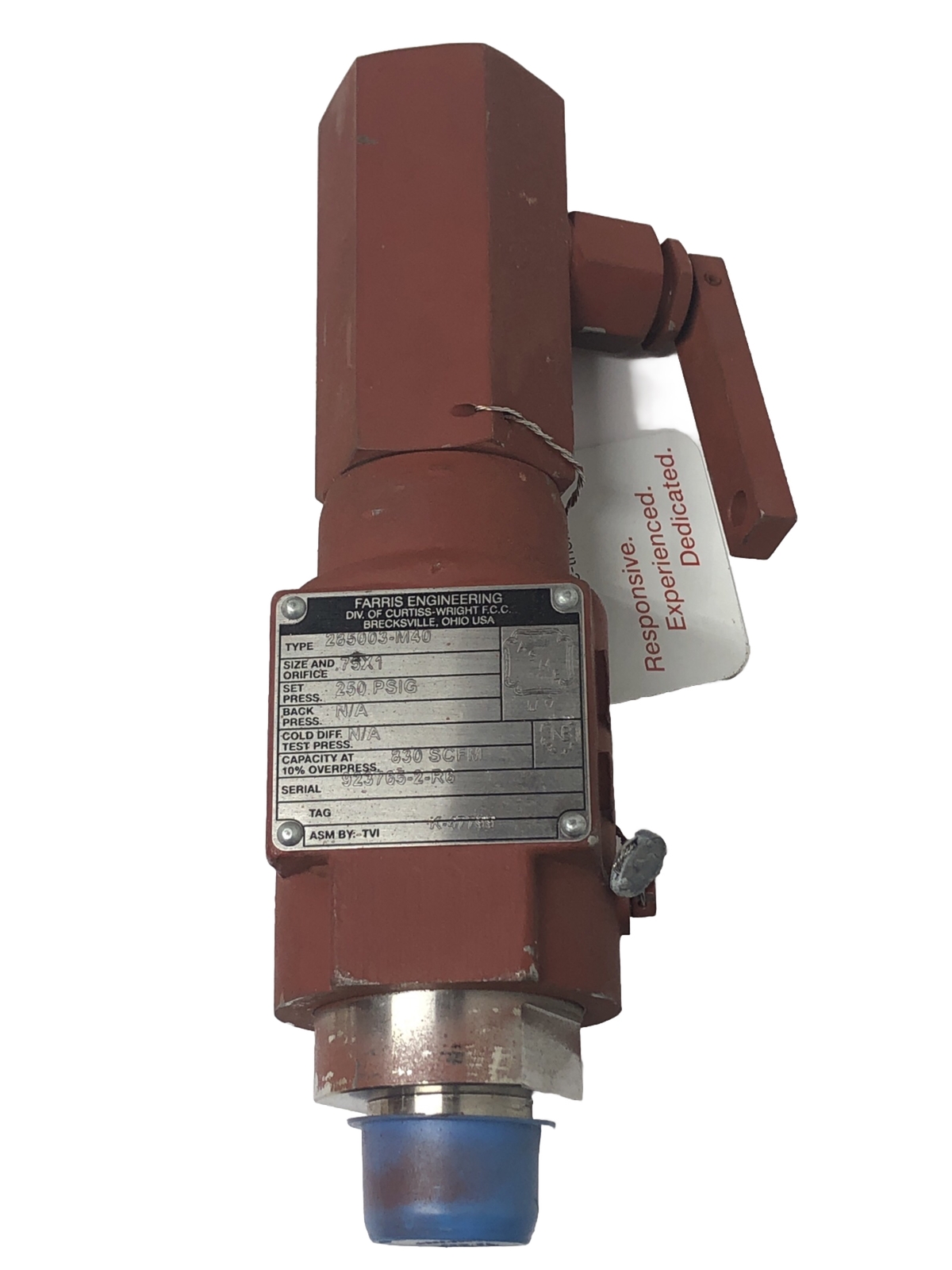Farris Engineering 285003-M40 Relief Valve, 3/4″ x 1″