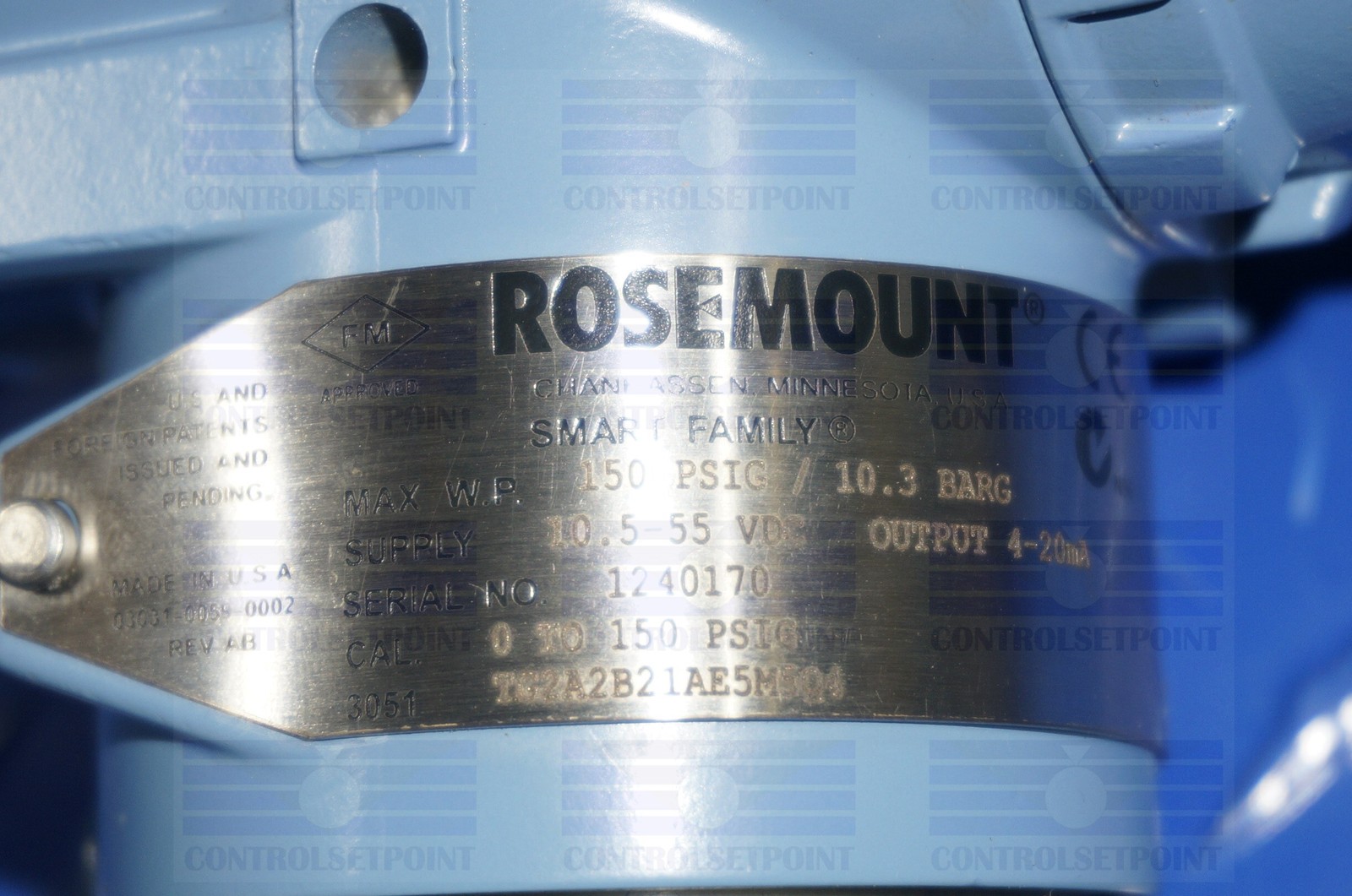 EMERSON ROSEMOUNT 3051TG2A2B21AE5M5Q4 PRESS TRANS 3051TG2 ITEM 40170