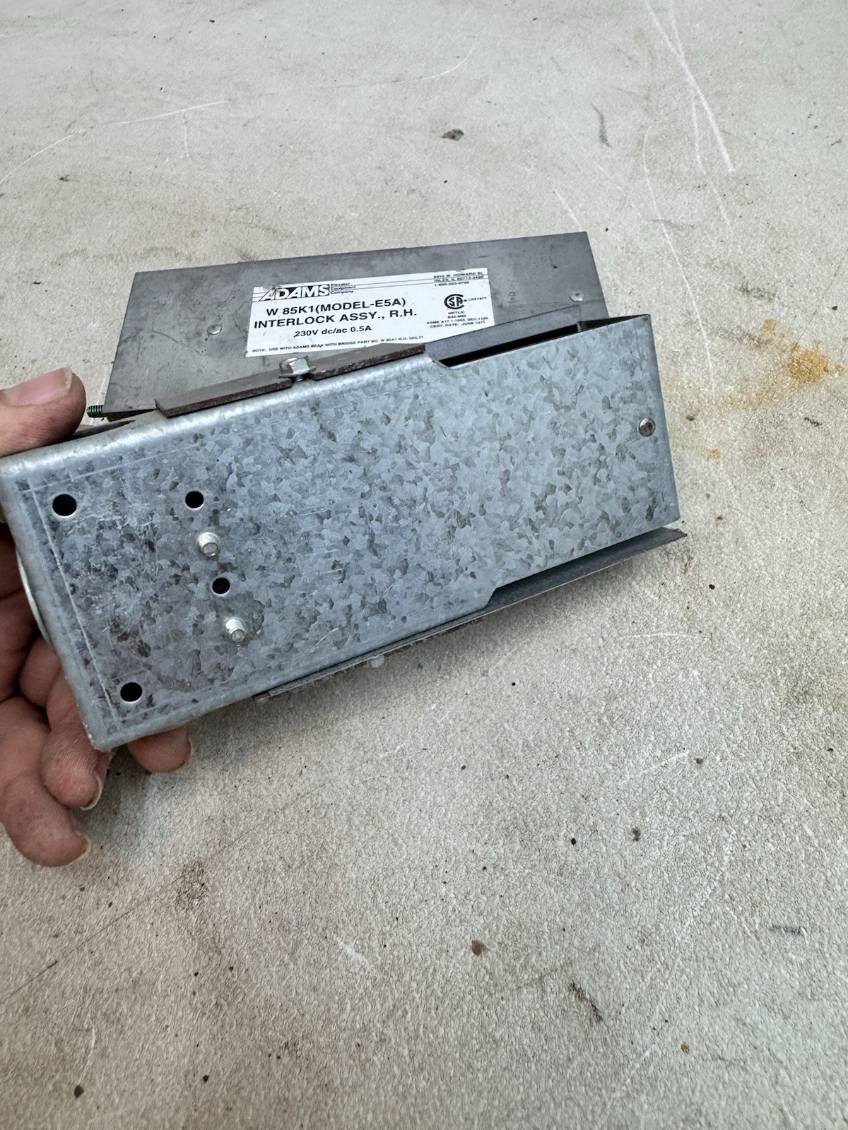 ADAMS W85K1 ModelE5A Westingh Interlock SW Assy R.H. lot of 2
