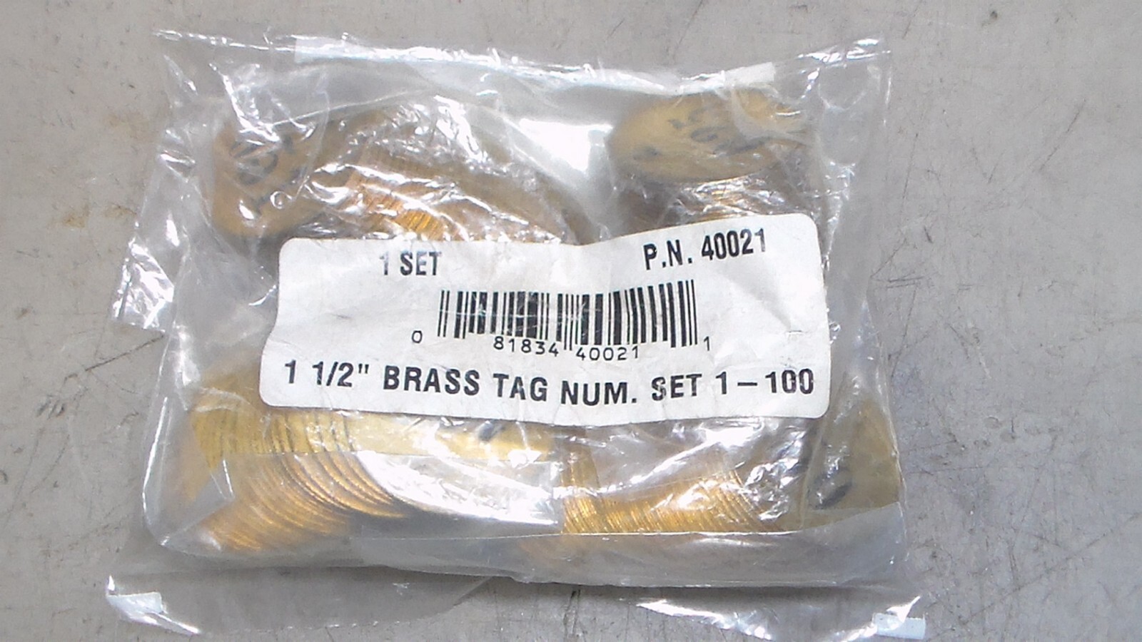 C.H. Hanson 1-1/2″ Brass Valve 18 GA. Tags #40021 Pre-marked Numbered 001 To 100