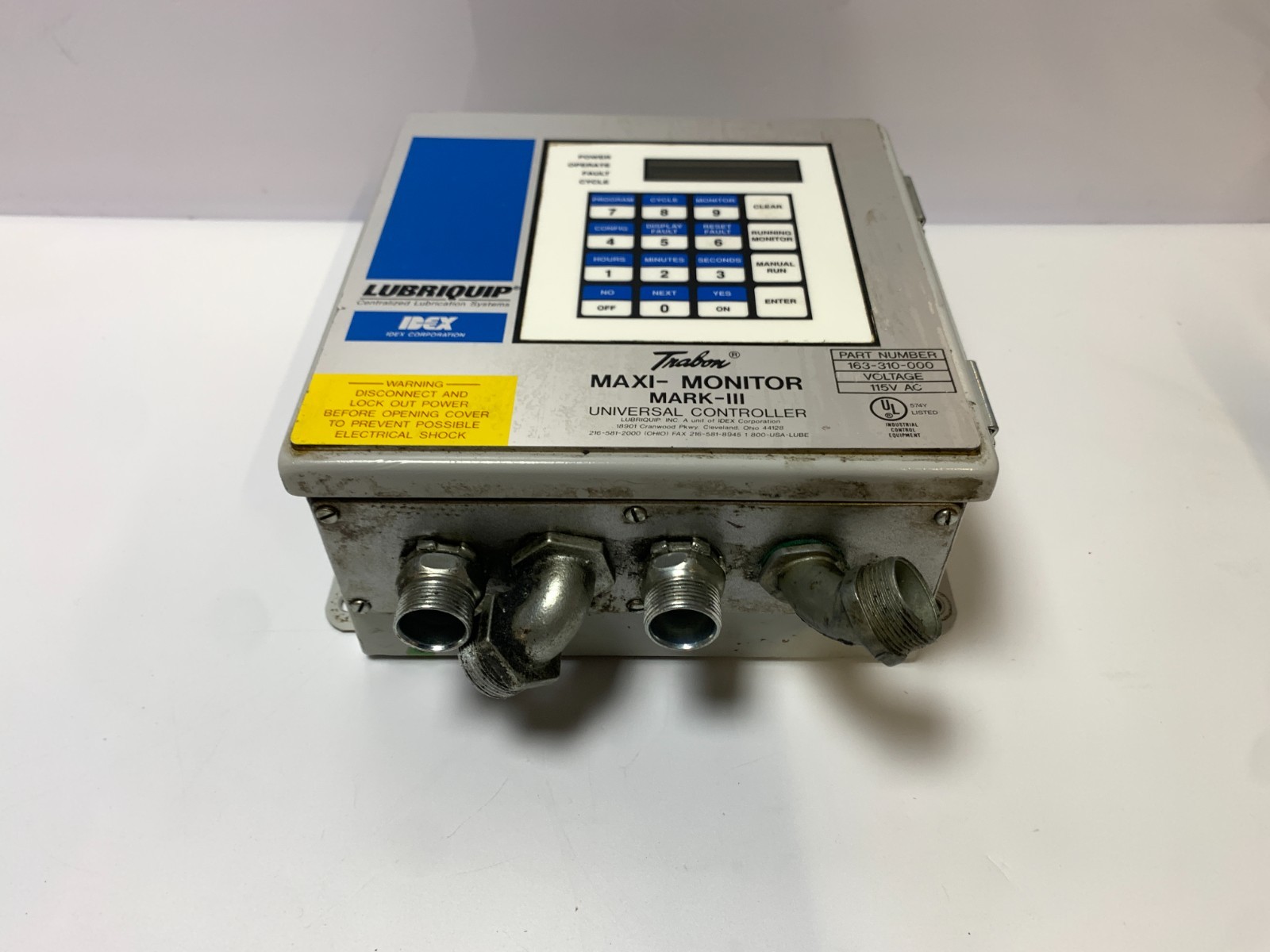 Trabon Maxi-Monitor Mark-III Universal Controller 163-310-000 115VAC