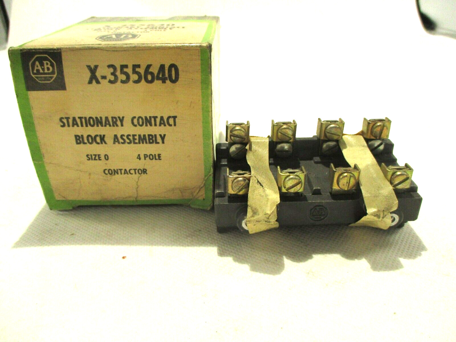 NEW ALLEN-BRADLEY X-355640 STATIONARY CONTACT BLOCK ASSEMBLY SIZE 0 4 POLE