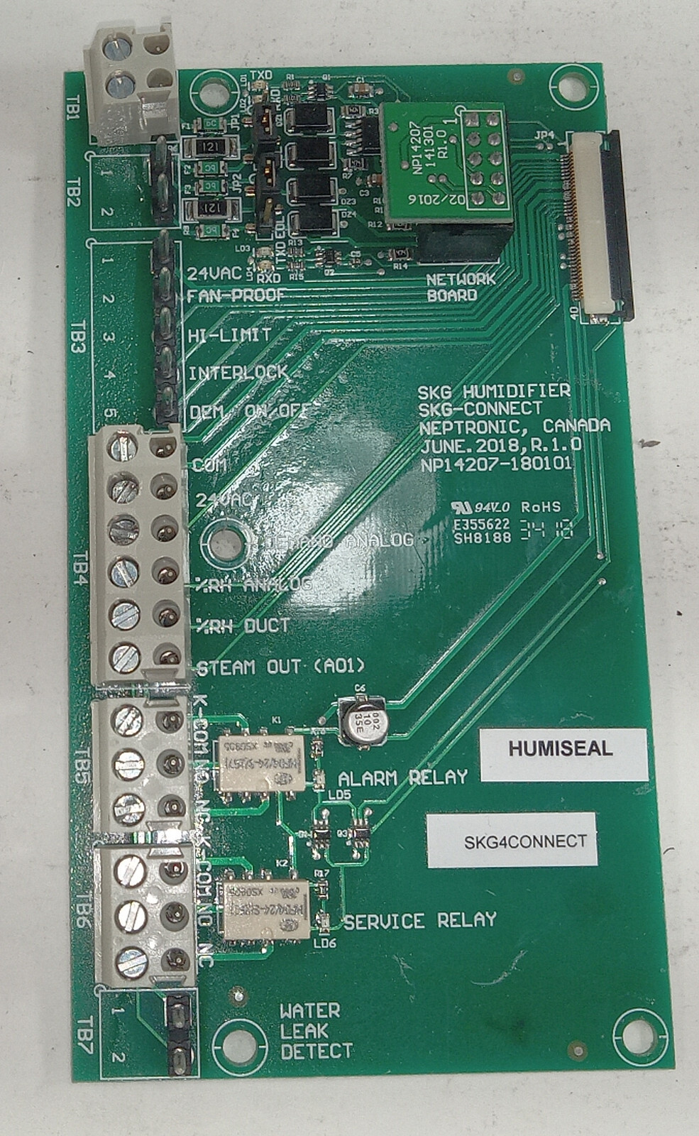 1 USED NEPTRONIC SKG NP14207-180101A HUMIDIFIER CONTROL BOARD ***MAKE OFFER***