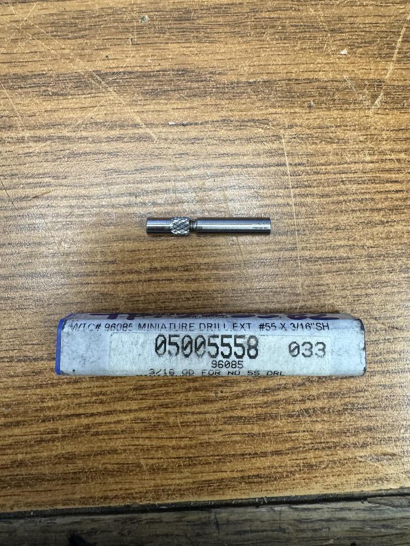 Whitney Tool 3/16″Shank Miniature Drill Extension.043″Hole #55Drill Size GHA-132