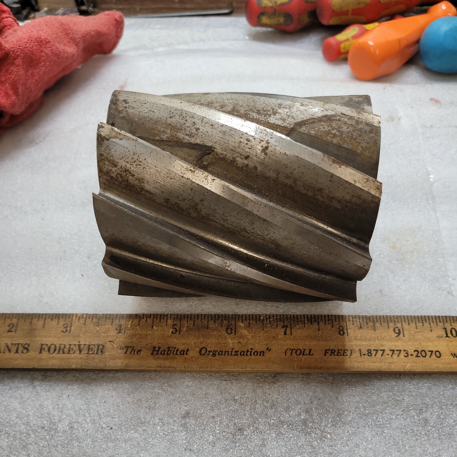 NIAGARA 4″ x 3 1/2″ x 1 1/2″ 10 Flute PARABOLIC SHELL MILL CUTTER USED IN EX CON