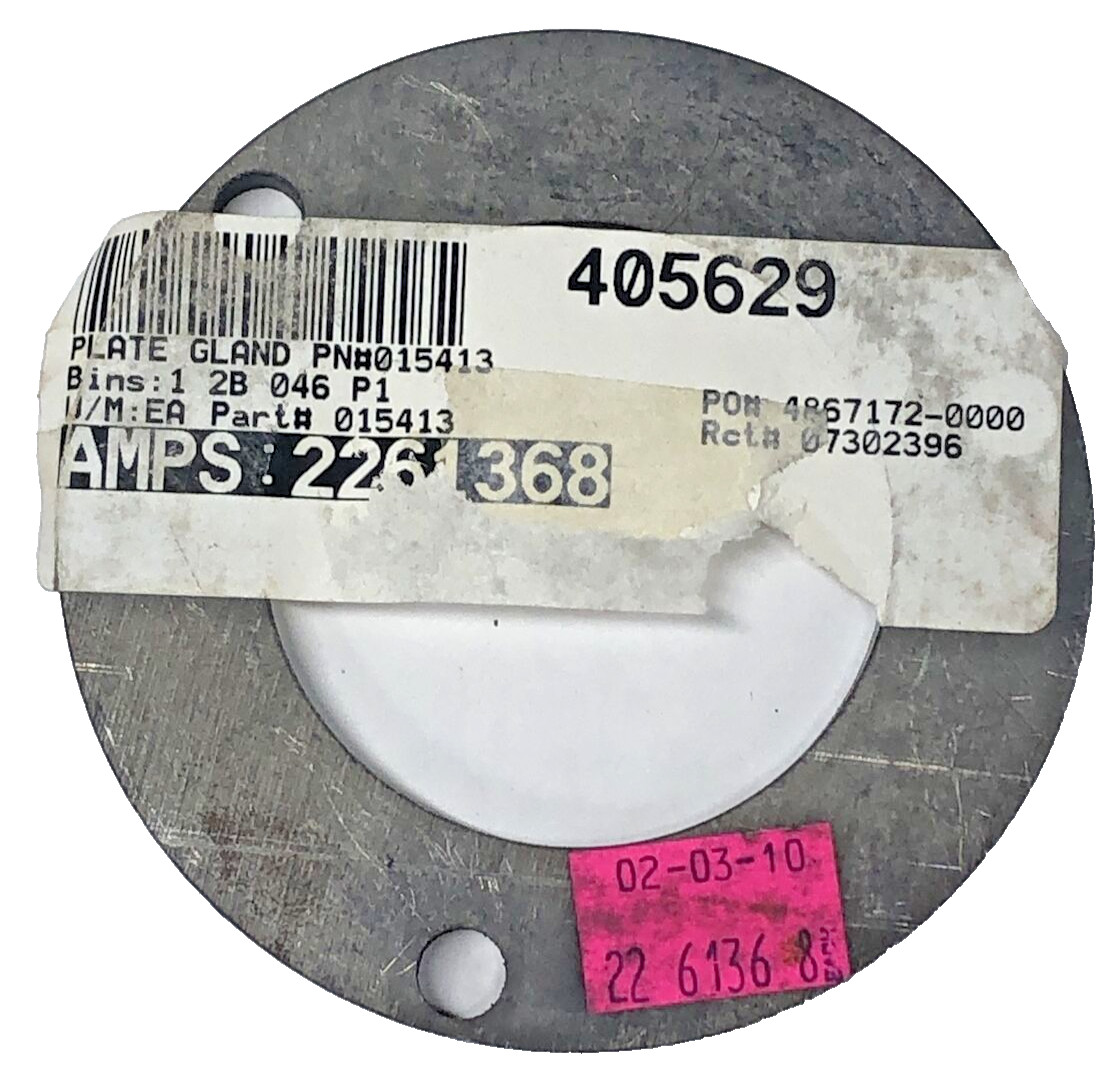 AMPS 2261368 Plate Gland; 015413; 405629 102mm OD, 60mm ID, 6.5mm Thick Washer