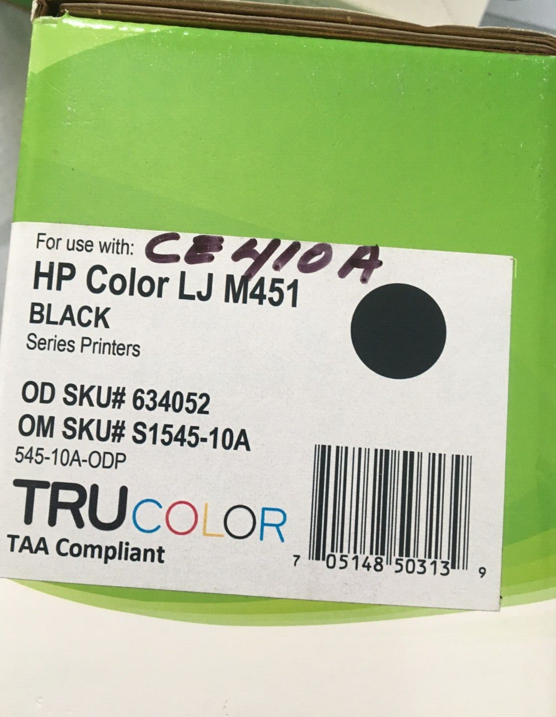 IPW Lot of 2 HP Toner Cartridge Preserve HP M451 Black New