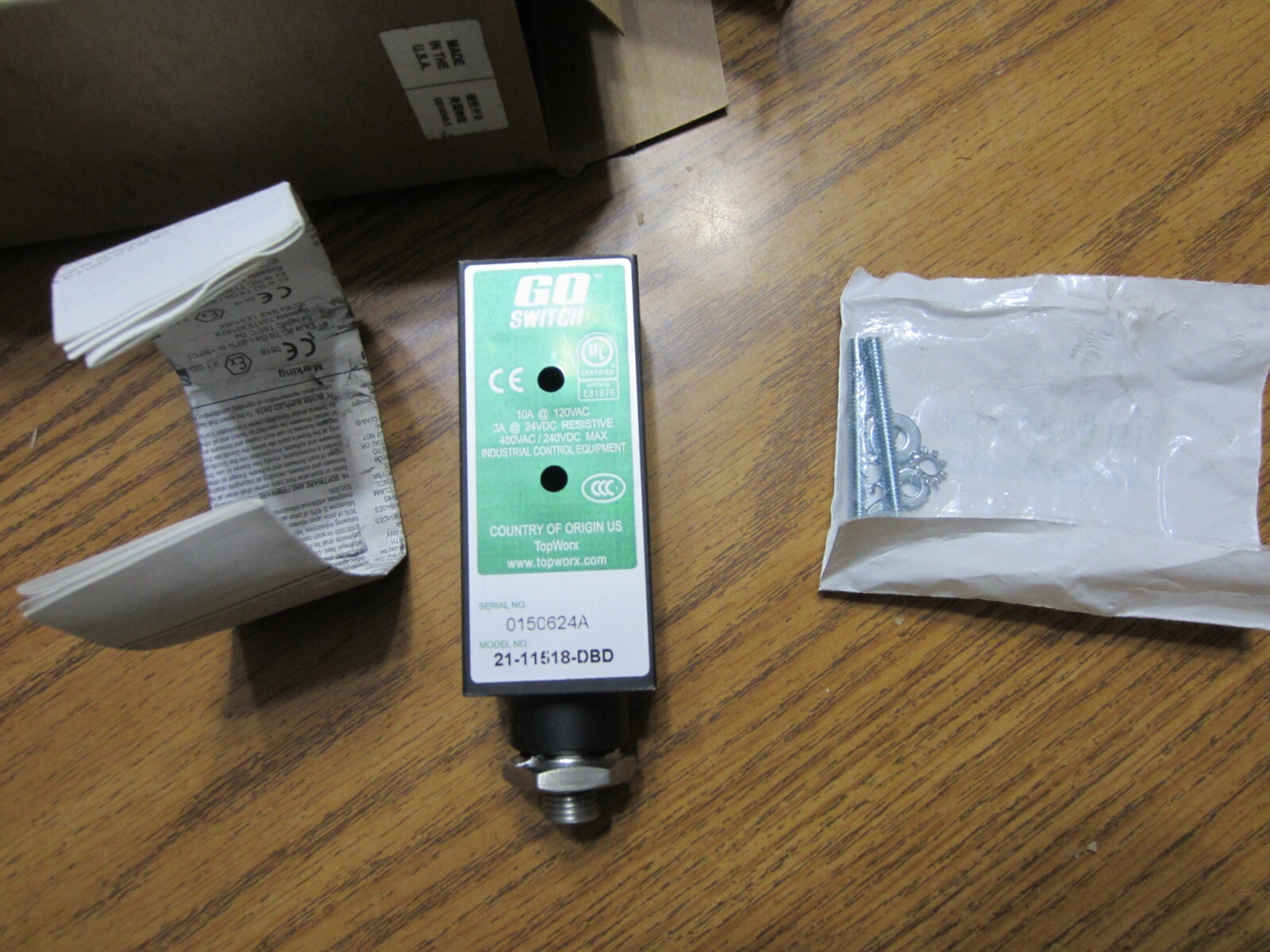 New Topworx 21-11518-DBD GO Switch Leverless Limit Switch