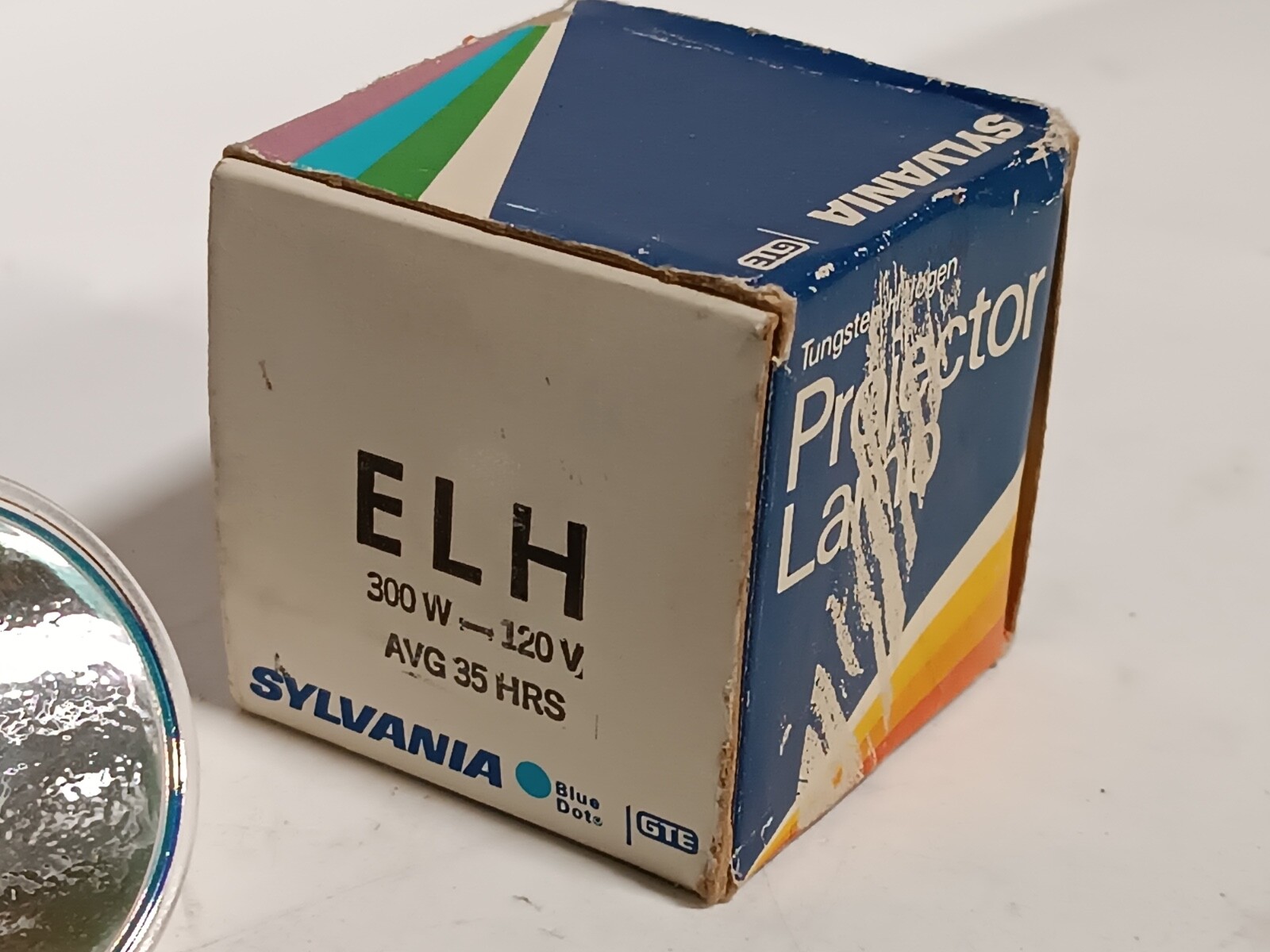 Sylvania Blue Dot ELH Projector Lamp Replacement Bulb Tungsten Halogen as shown