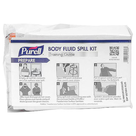 Purell 3841-02-Rfl Spill Kit Refill, 1 L Volume Absorbed Per Kit, 8 Oz