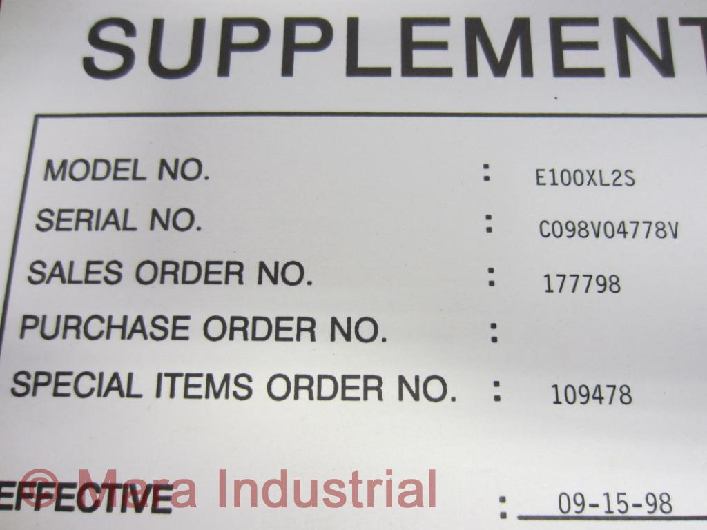 Hyster E100XL2S Special Products Parts Manual Dealer Copy Hy-E100XL2S (Pack of 3