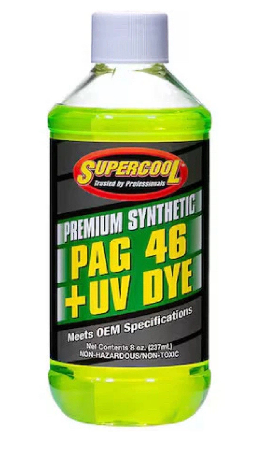Supercool P46-8D A/C Compressor Pag Lubricant, W/Uv Dye Plastic Bottle