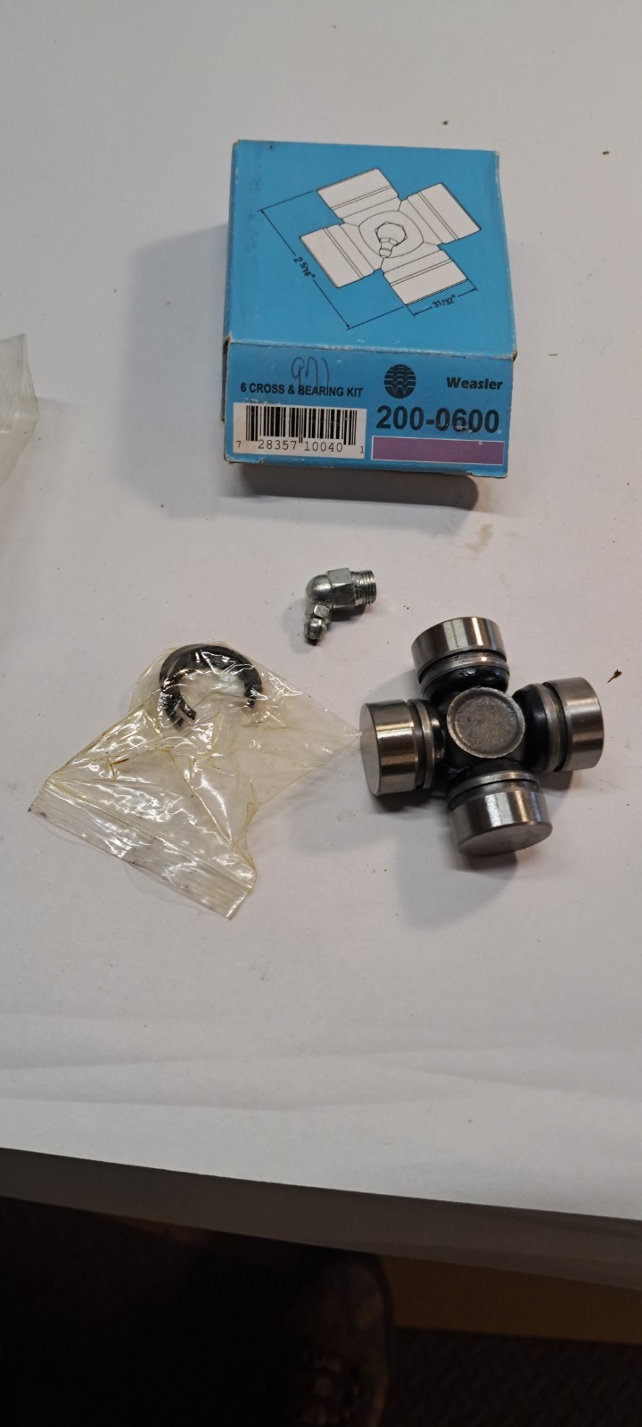 Weasler 6R Universal Joint Cross & Bearing Kit 200-0600 Sealed ~ Gravely 12134