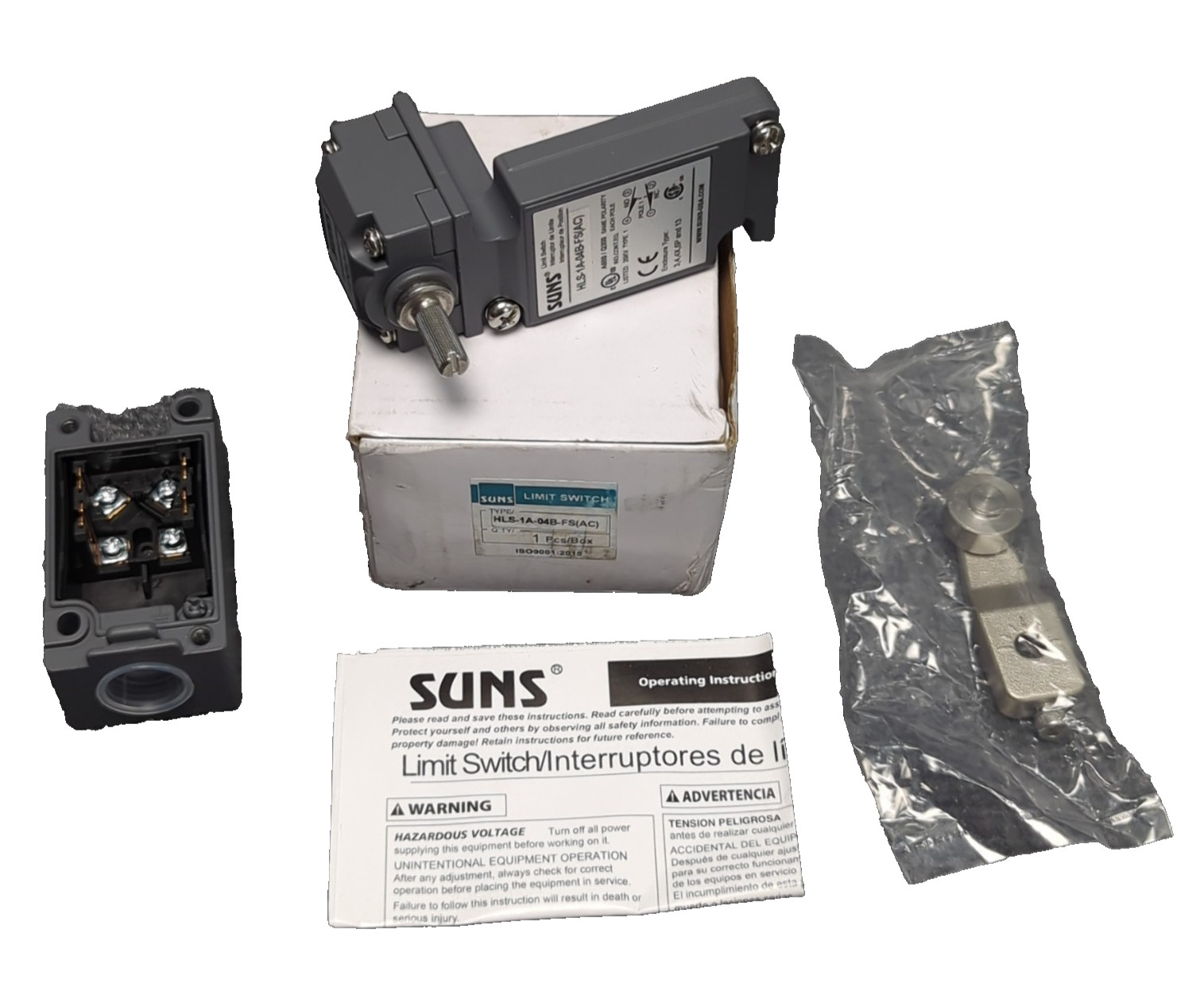 Suns HLS Standard 1/2″ NPT AC Heavy Duty Rotary Limit Switch + Lever Roller H-04